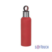 Термобутылка "Силуэт", покрытие soft touch, 0,5 л. красный