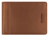 Бумажник Mano "Don Montez", натуральная кожа в коньячном цвете, 12,8 х 9 см