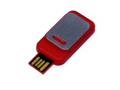 USB 2.0- флешка промо на 16 Гб прямоугольной формы, выдвижной механизм