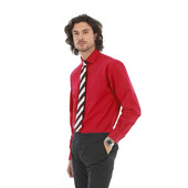Рубашка мужская с длинным рукавом Heritage LSL/men темно-красный L