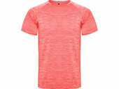 Спортивная футболка "Austin" детская, меланжевый неоновый коралловый
