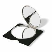 Раскладное зеркало в бархатистом чехле / обычное и увеличивающее
