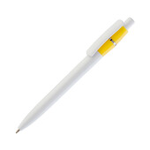 Ручка шариковая "Victoria", белая/желтая#