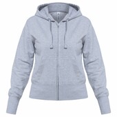 Толстовка женская Hooded Full Zip серый меланж