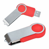 USB flash-карта "Swing" (8Гб),красная,6х2,3х1см,металл,пластик