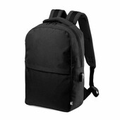 Рюкзак "Konor", черный, 41x29x13 см, 100% полиэстер RPET, 600D