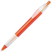X-1 FROST GRIP, ручка шариковая, фростированный оранжевый/белый, пластик
