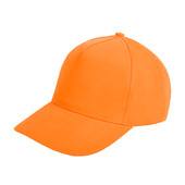 Бейсболка "Стандарт", 5 клиньев, металлическая застежка; оранжевый; 100% хлопок; плотность 175 г/м2