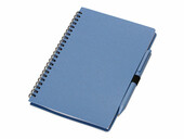 Блокнот А5 «Toledo M», синий + ручка шариковая «Pianta» из пшеничной соломы, синий