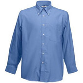 Рубашка "Long Sleeve Oxford Shirt", синий_2XL, 70% х/б, 30% п/э, 135 г/м2
