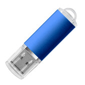 USB flash-карта ASSORTI (32Гб), синяя, 5,8х1,7х0,8 см, металл