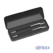 Набор "Ray" (ручка+карандаш), покрытие soft touch черный